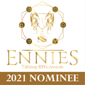 Illustration: the logo for the ENnies Tabletop RPG Awards: 2021 Nominee